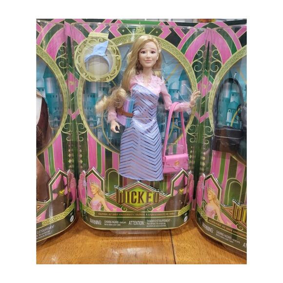 Wicked Mattel Glinda Elphaba Madame Morrible Doll Bundle URL Misprint Recall NEW - Picture 3 of 8